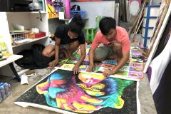 An awesome Monkey painting by a local artist in Koh Samui